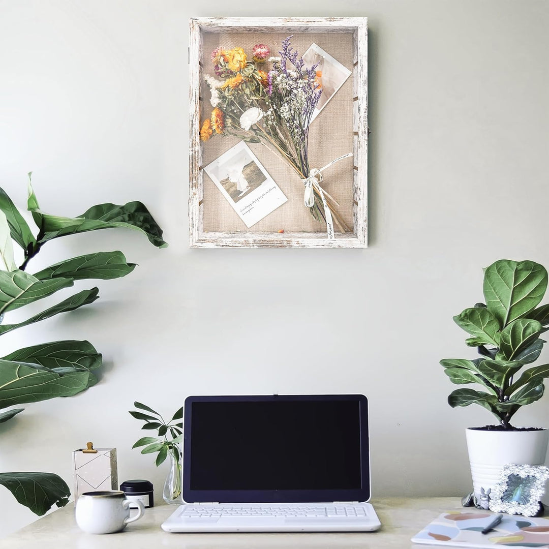 FramePro 3D Bilderrahmen 30x40 Grosse Schattenbox Vitrine Rahmen mit Glasfenstertür Erinnerungsstück