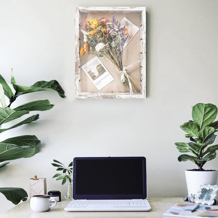 FramePro 3D Bilderrahmen 30x40 Grosse Schattenbox Vitrine Rahmen mit Glasfenstertür Erinnerungsstück