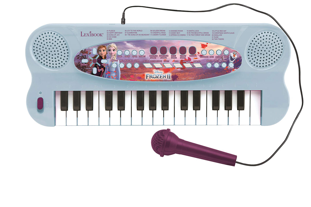 Lexibook K703FZ_50 Frozen 2 Die Eiskönigin ELSA Anna Olaf Elektronische Einhorn-Tastatur, 32-Tasten-