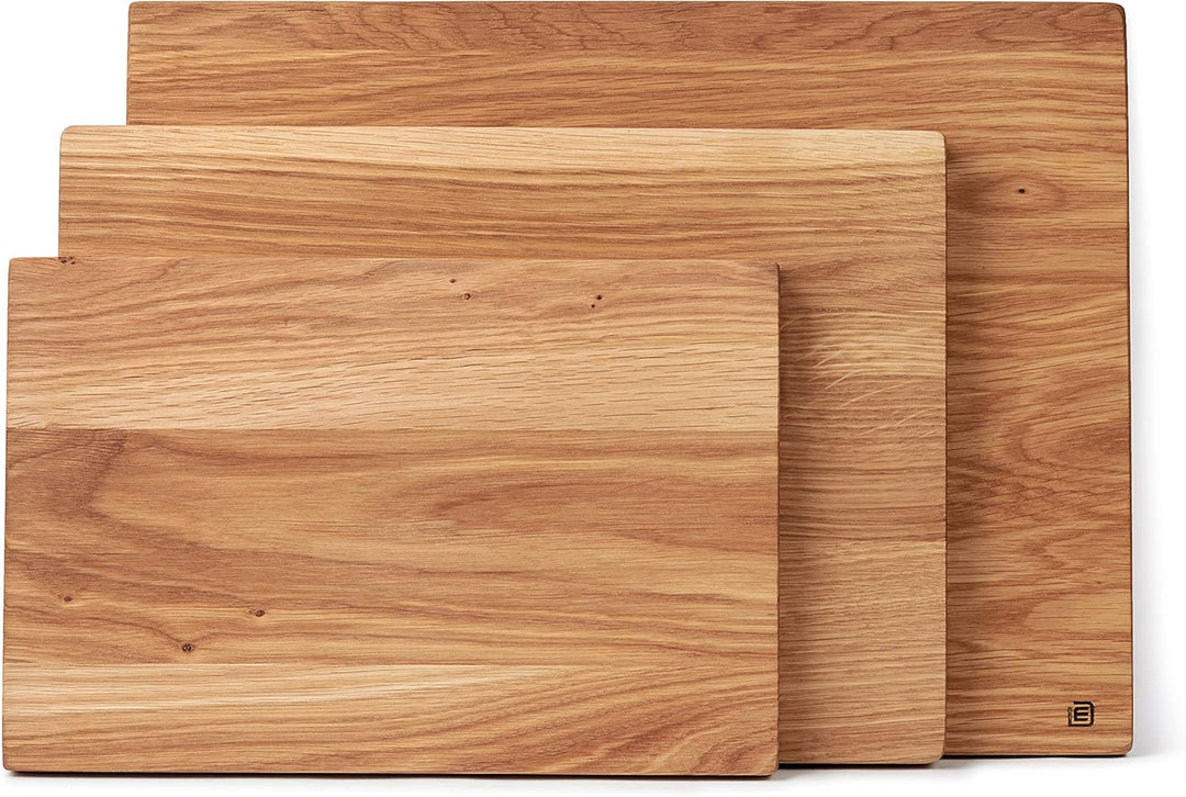 Edeldings XL Massivholz Schneidebrett aus Eiche | Gross 35 х 25 | Küchenbrett Holz aus Europa | Anti