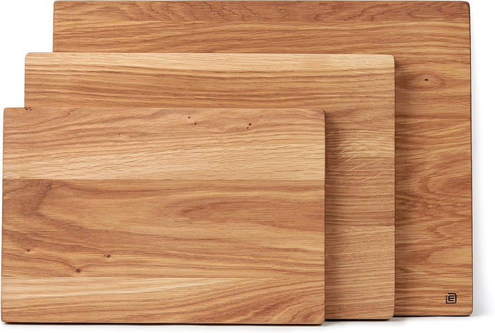 Edeldings XL Massivholz Schneidebrett aus Eiche | Gross 35 х 25 | Küchenbrett Holz aus Europa | Anti