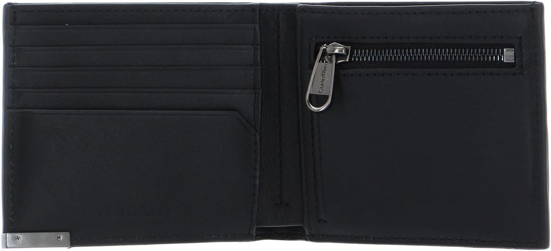 Calvin Klein Herren Geldbeutel Modern Plaque Bifold 5 CC Coin Klein, Schwarz (Ck Black), Einheitsgrö