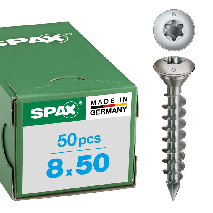 SPAX 35708000601001 Die Pfostenschraube, Zentrierkopf, T-STAR plus, CUT, Vollgewinde, Edelstahl rost