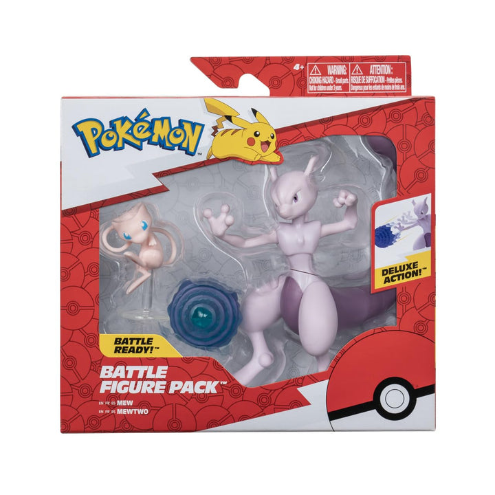 Pokémon Pokemon Figuren Set Mew & Mewtwo – 5 & 10 cm - Neues offizielles Spielzeug Modern, Modern