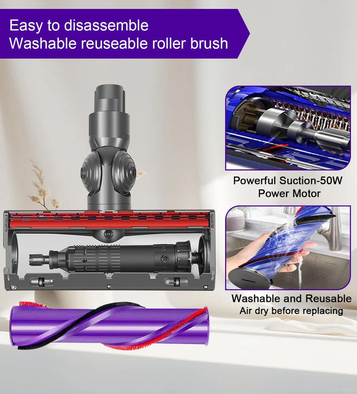 Bürste kompatibel für Dyson V11 V15 V10 V7 V8 Staubsauger zubehör, Bodendüse Ersatzteile für Dyson V