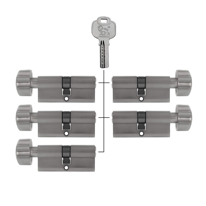 Gleichschliessende Schliesszylinder 70 mm (35/35 mm) inkl. 3 Schlüssel pro Zylinder (Zylinderanzahl
