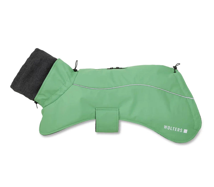 Wolters Hundejacke Cape Adventure | Gefütterte Winterjacke für Hunde | Farbe Grün | Grösse 44 (Rücke