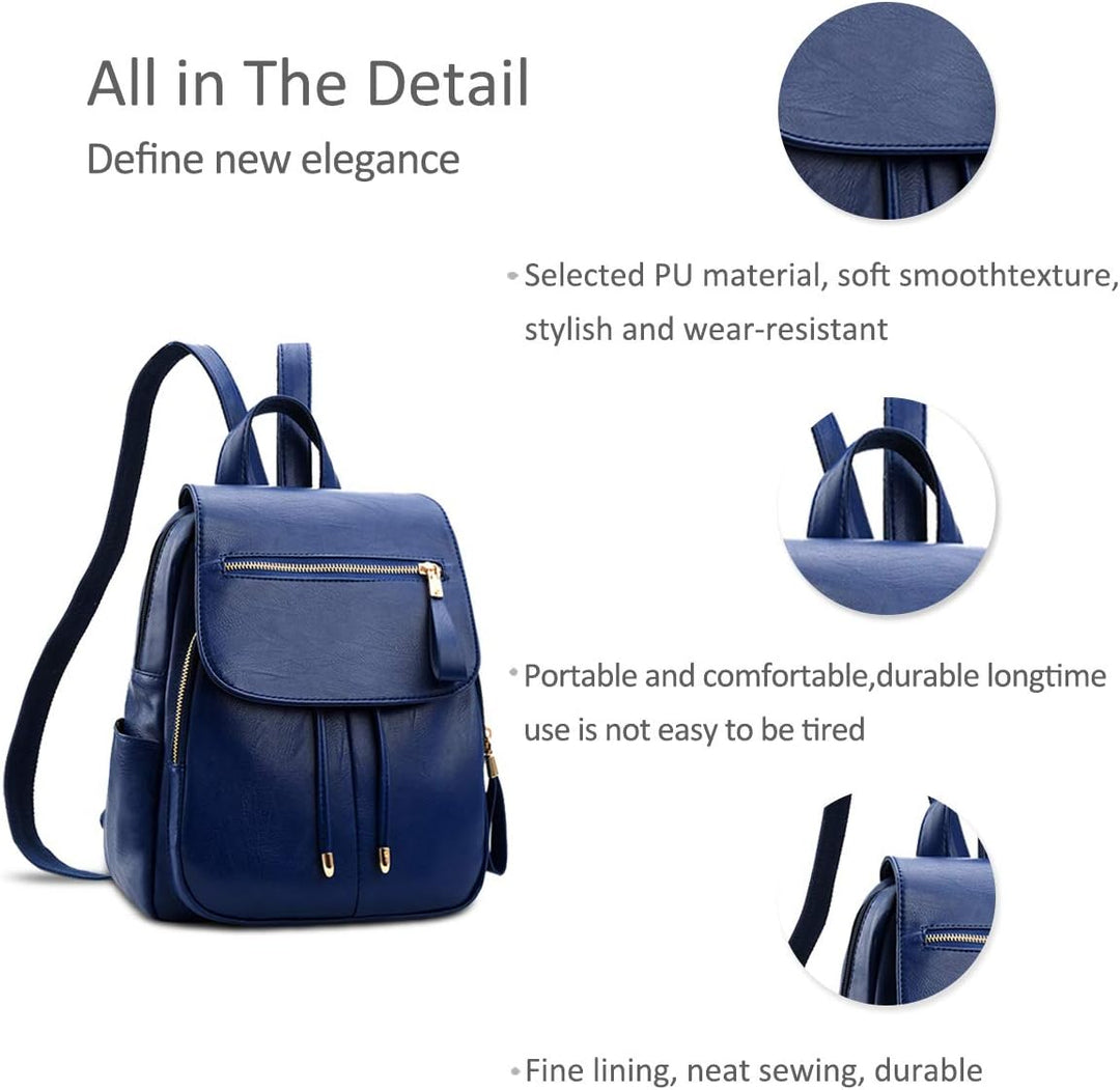 NICOLE&DORIS Mode Frauen Rucksack Mini Rucksack Leder Damen Rucksack Umhängetasche Geldbörsen Mädche