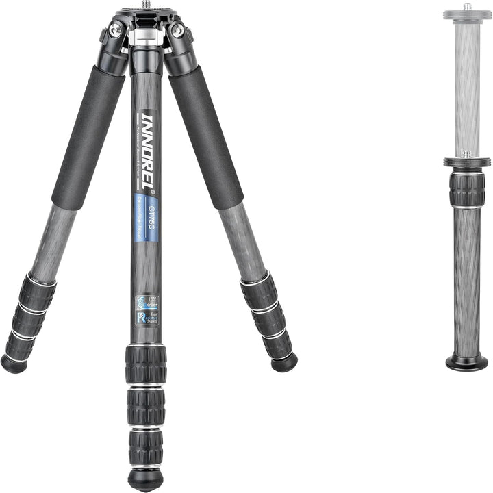 Kohlefaser-Stativ- INNOREL CT75C Super professionelles tragbares Reisestativ für DSLR-Kamera Robuste