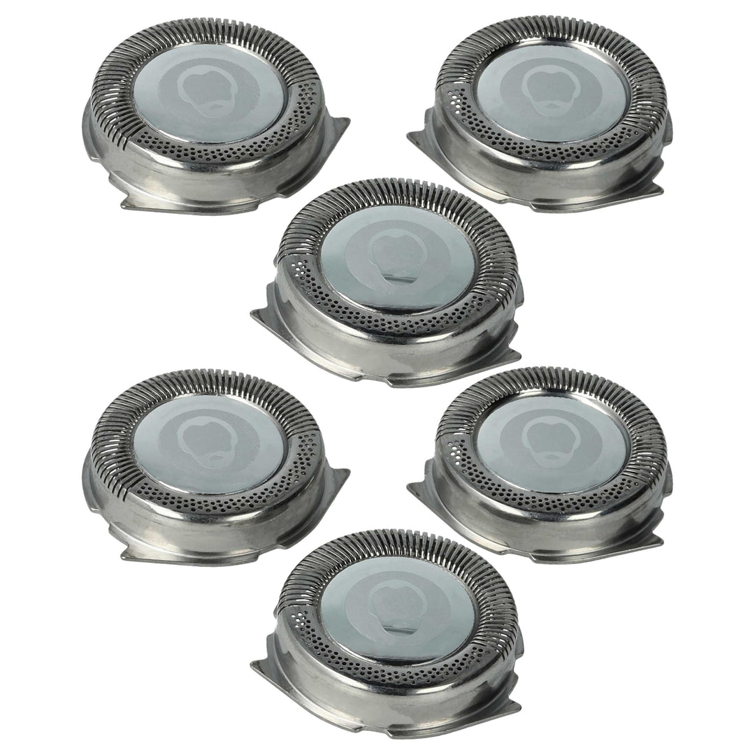 vhbw 6x Scherköpfe Ersatz für Philips HQ6 für Elektrorasierer, Silber