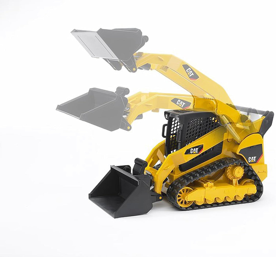 bruder 02136 - Cat Kompaktkettenlader inklusive Frontadapter - 1:16 Baufahrzeug, Baustelle, Lader, S