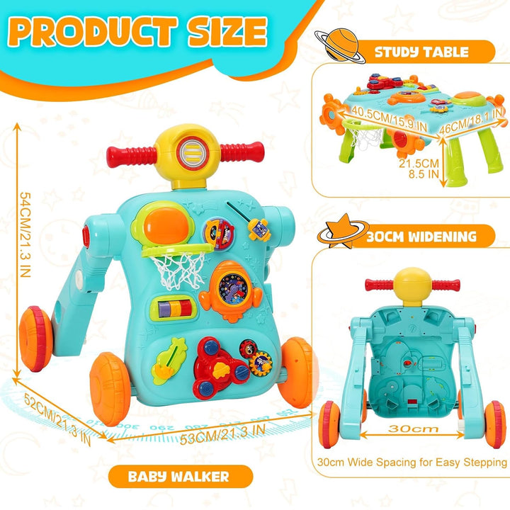 Baby Lauflernhilfe,3-in-1 Lauflernwagen mit Verstellbare Geschwindigkeit, 2 Höhenverstellbar,Gehfrei