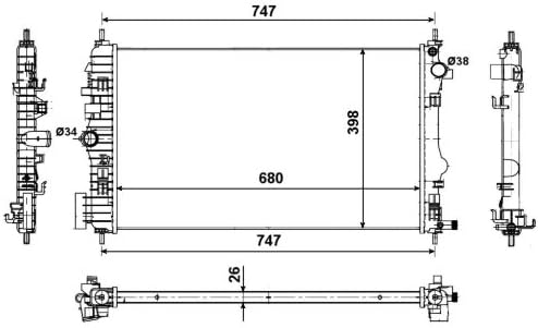 NRF 53774 Kühler, Motorkühlung