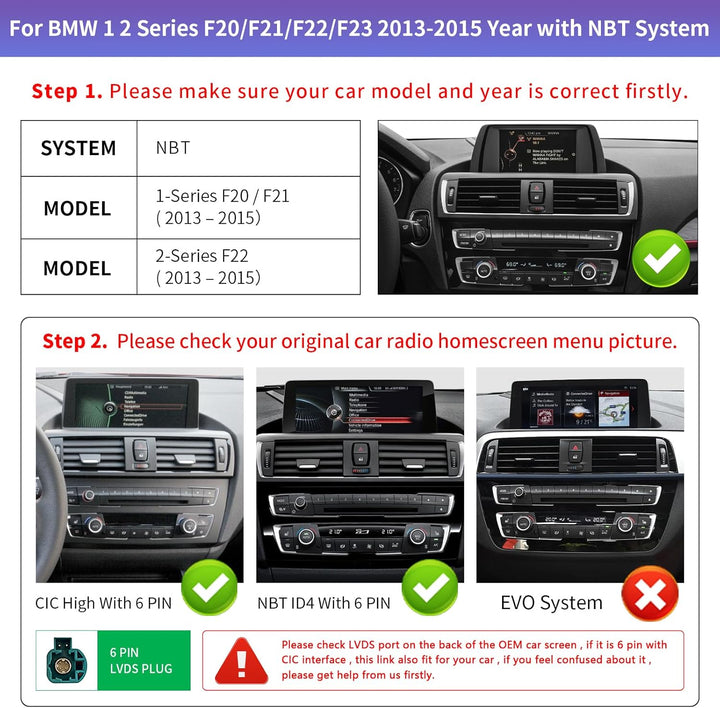 Road Top Autoradio 10,25 Zoll Car Radio, Kabellos CarPlay/Android Auto/Mirrorlink/Navigation für BMW