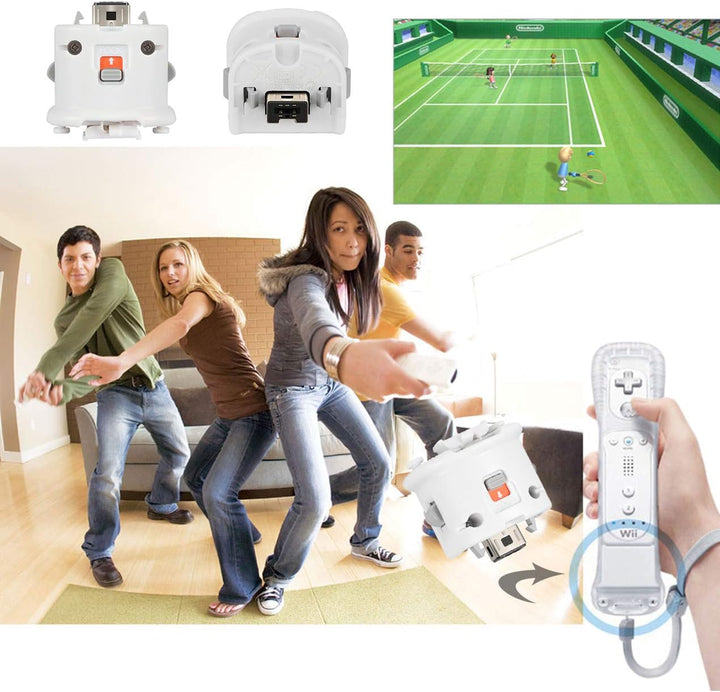 GIRIAITUS Wii Motion Plus Adapter Externe Fernbedienung mit Bewegungssensor, Weiss, 2er-Pac
