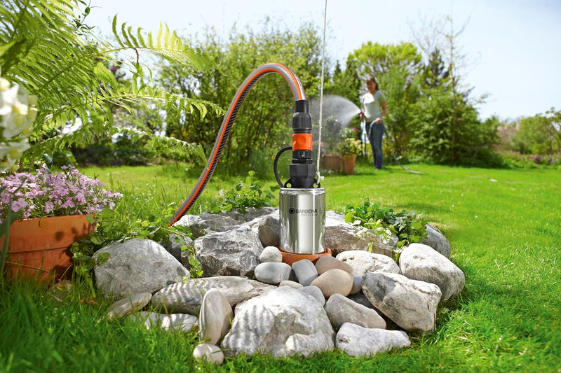 Gardena Premium Tiefbrunnenpumpe 6000/5 inox: Brunnenpumpe aus rostfreiem Edelstahl mit 6000l/h Förd