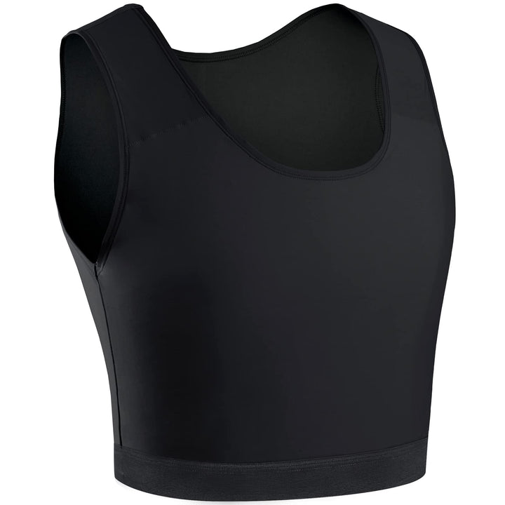 XUJI Brust Binder Transgender FTM Elastische Kompression BH Pullover Tank Top M Schwarz, M Schwarz
