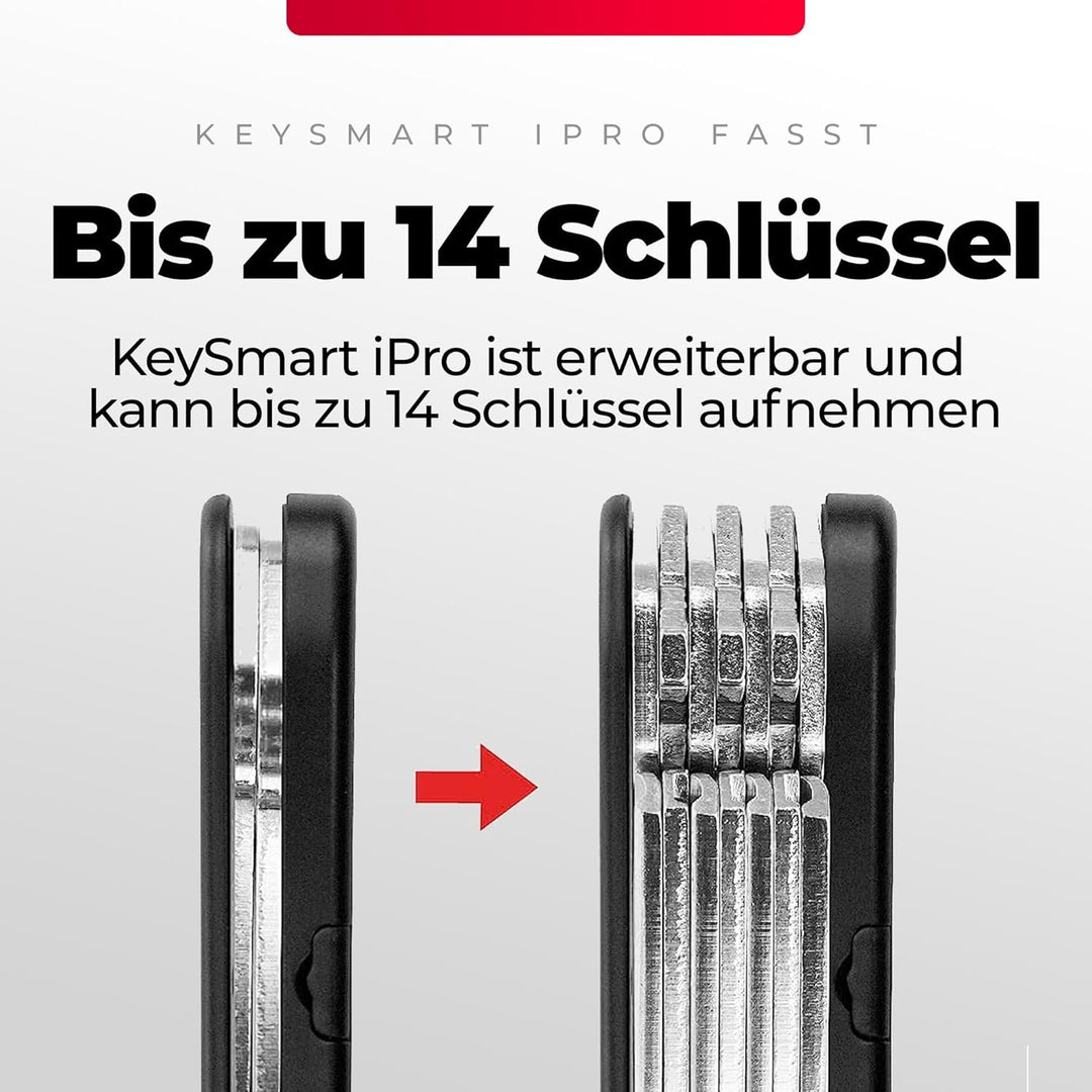 KeySmart iPro – Apple Find My App kompatibel – Find Your Lost Keys Smart Key Organizer Schlüsselanhä