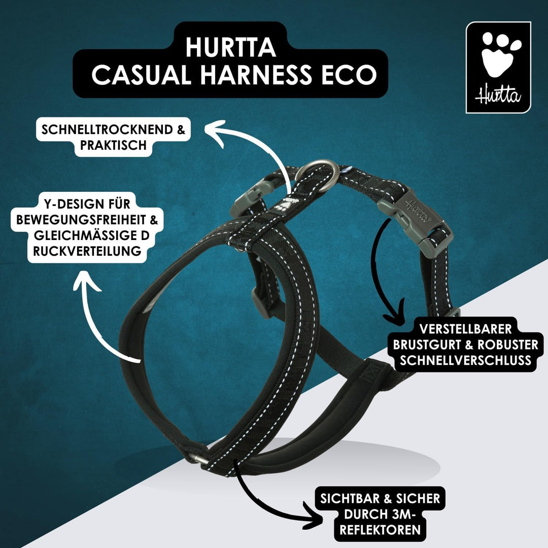 Hurtta Casual Y-Geschirr ECO Komfortables nachhaltiges Hundegeschirr (Cinnamon, 50-60 cm) 50-60 cm C