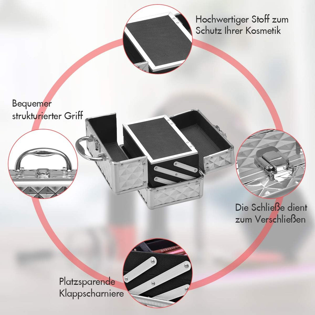 DREAMADE Kosmetikkoffer Mini, Schminkkoffer Make-up Multikoffer, Beauty Case, Make-up Box Kosmetikka