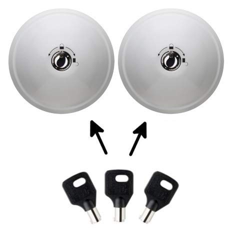 2 Stück MERONI UFO3 Smart Duo Diebstahlsicherung weiss für Nutzfahrzeuge – Handschliessen..