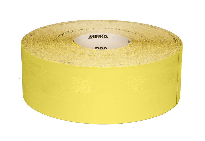 Mirka Yellow Schleifpapier Schleifrolle / 93mm x 50m / P180 / Schleifen von Hartholz, Weichholz, Far