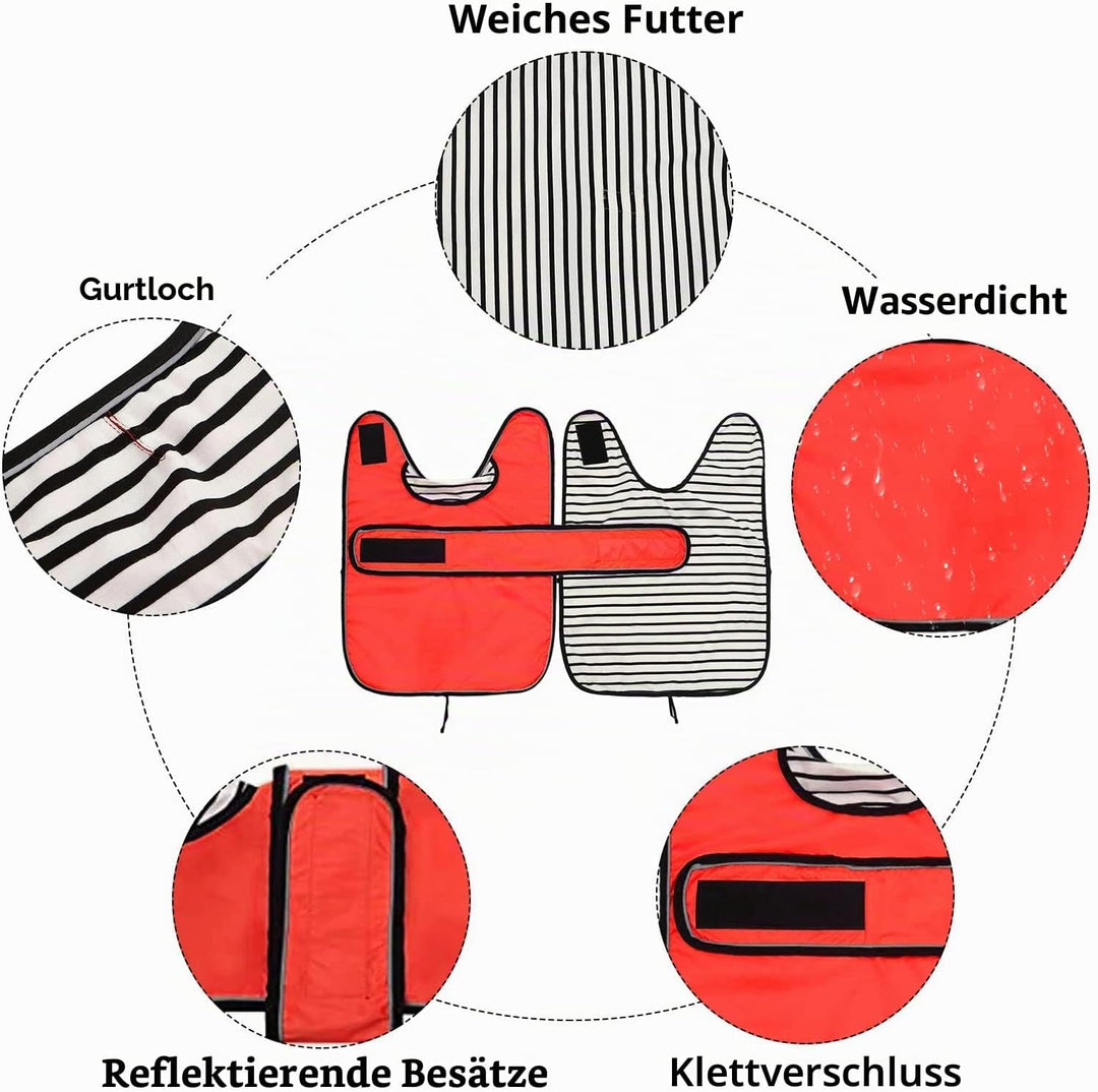 Geyecete Hunde Regenmantel,Einstellbar Wasserdicht Hundejacke für Dackel,Regenmantel mit reflektiere