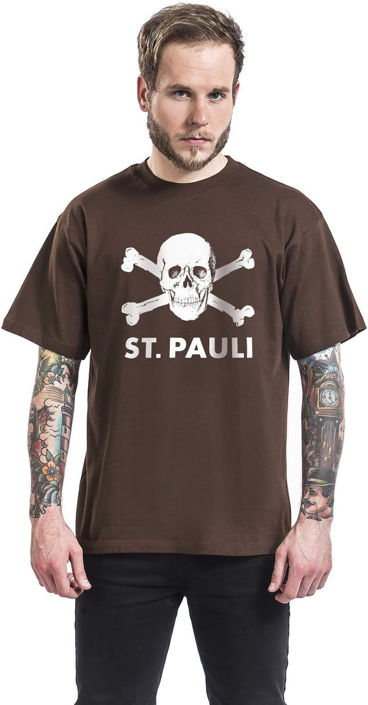 Do You Football FC St. Pauli T-Shirt Totenkopf braun 3XL Braun, 3XL Braun