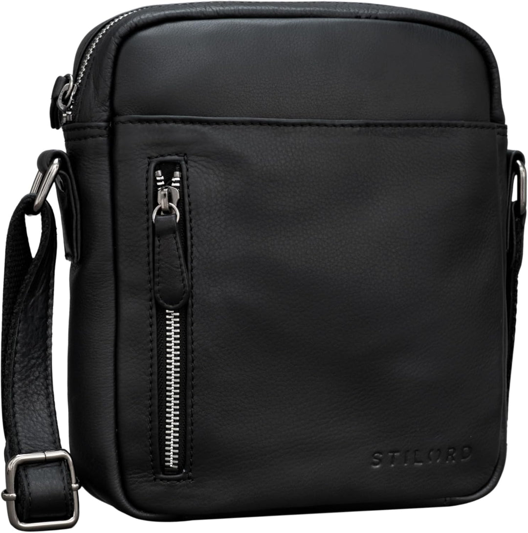 STILORD 'Kennedy' Kleine Umhängetasche Echtleder Vintage Messenger Bag Ledertasche für 8,4 Zoll Tabl