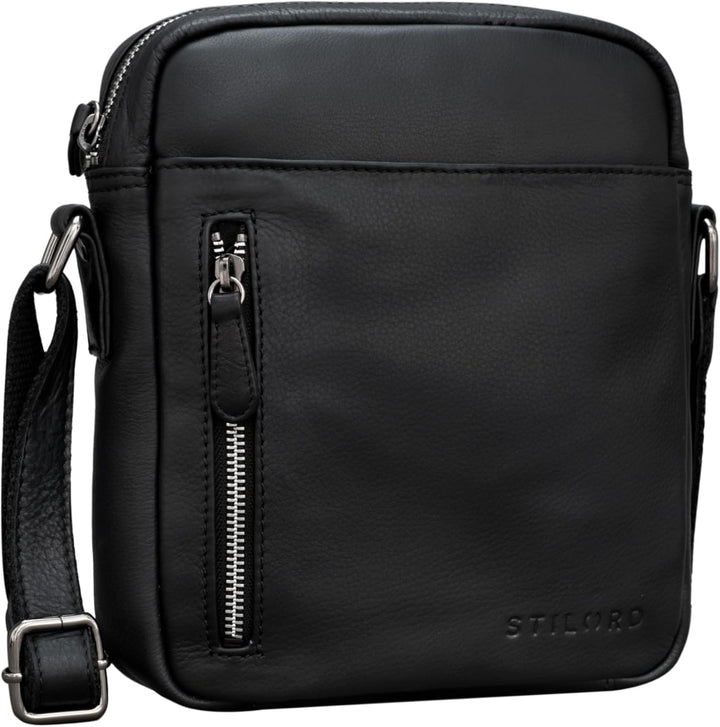 STILORD 'Kennedy' Kleine Umhängetasche Echtleder Vintage Messenger Bag Ledertasche für 8,4 Zoll Tabl