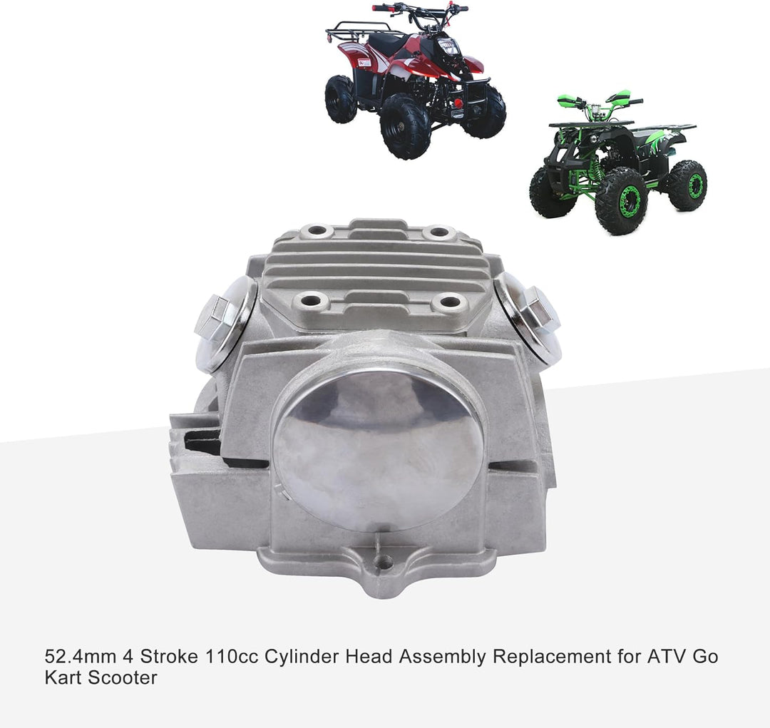 GOOFIT 52.4mm Zylinderkopfsatz Ersatz für 4-Takt 110cc ATV Go Kart Scooter