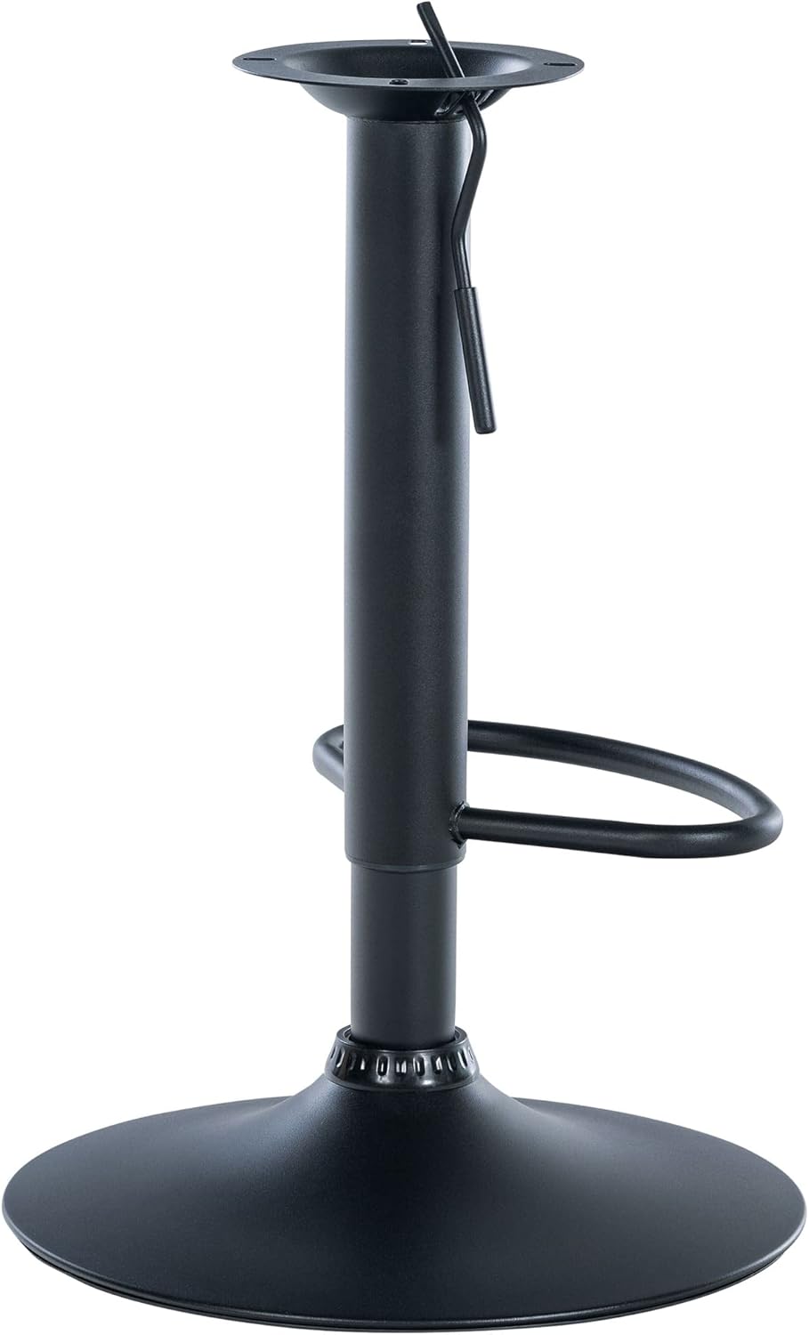 CLP Barhocker-Gestell I Höhenverstellbare Barstuhl-Säule I 8 X 8 cm Lochabstand, Farbe:schwarz, Schw