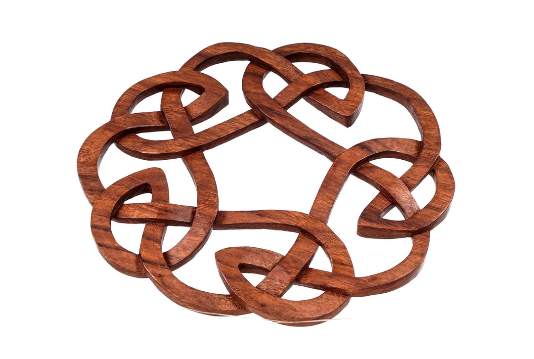 Windalf Handgearbeitetes Keltisches Wand-Ornament ROHANNY Ø 27 cm Skandinavischer Dekor Glück & Harm