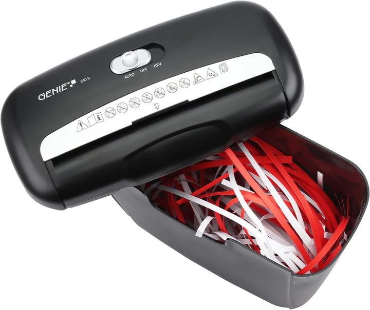 Genie 240S Profi Aktenvernichter Streifenschnitt | Aktenschredder bis zu 6 Blatt | Sicherheitsstufe