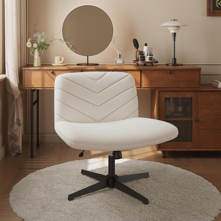 Yaheetech Bürostuhl, Ergonomischer Schreibtischstuhl mit breitem Sitzkissen, Höhenverstellbar Drehst