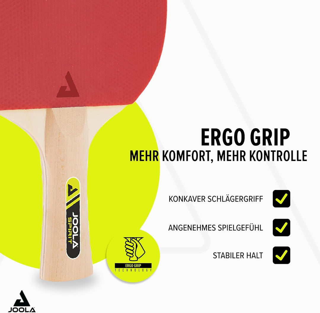 JOOLA Tischtennis-Set Family, Tischtennis-Set mit 4 Tischtennisschlägern, Tischtennisbällen und Trag