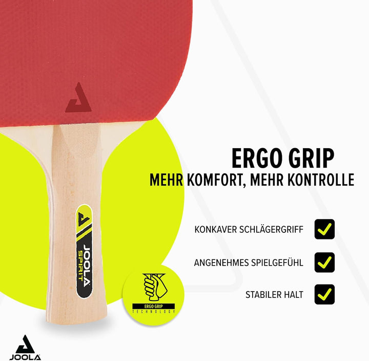 JOOLA Tischtennis-Set Family, Tischtennis-Set mit 4 Tischtennisschlägern, Tischtennisbällen und Trag
