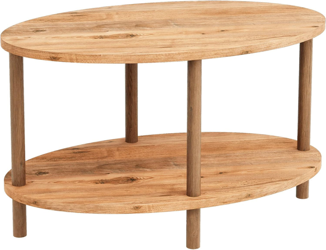 [en.casa] Couchtisch Højreby mit unterer Ablage Wohnzimmertisch Kaffeetisch 43 x 70 x 44 cm Sofatisc