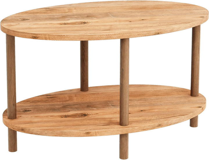 [en.casa] Couchtisch Højreby mit unterer Ablage Wohnzimmertisch Kaffeetisch 43 x 70 x 44 cm Sofatisc