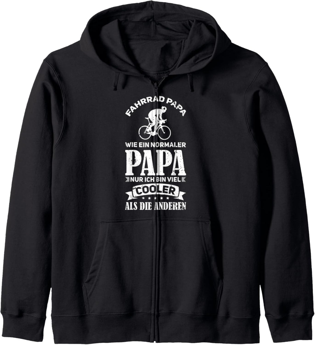 Fahrrad Vater Fahrradfahrer Kapuzenjacke