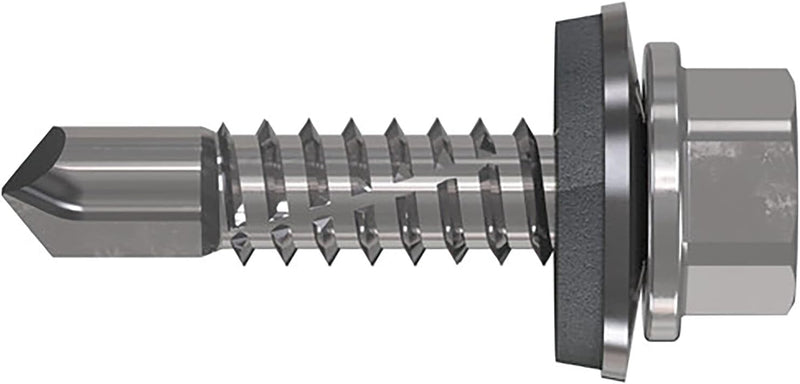 REFABO 16388/0 RP-K, Plus Bohrschraube 6.3x115/Dichtscheibe 16mm Bi-Metall A2, Edelstahl, 6.3X 115,