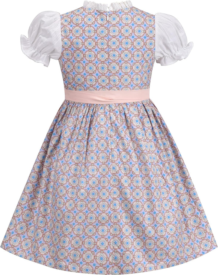 Sunny Fashion Mädchen Deutsche Dirndl Kleid Kostüme Zum Bayerisches Oktoberfest Jahrgang Rosa Gr. 11