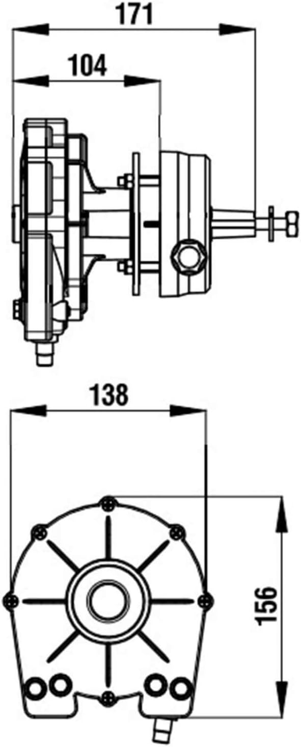 Nautika Bootslenkung mit Steuerkopf und Steuerseil Steuerung Lenkung Boot Länge 18 Fuss / 5,49 m SG0