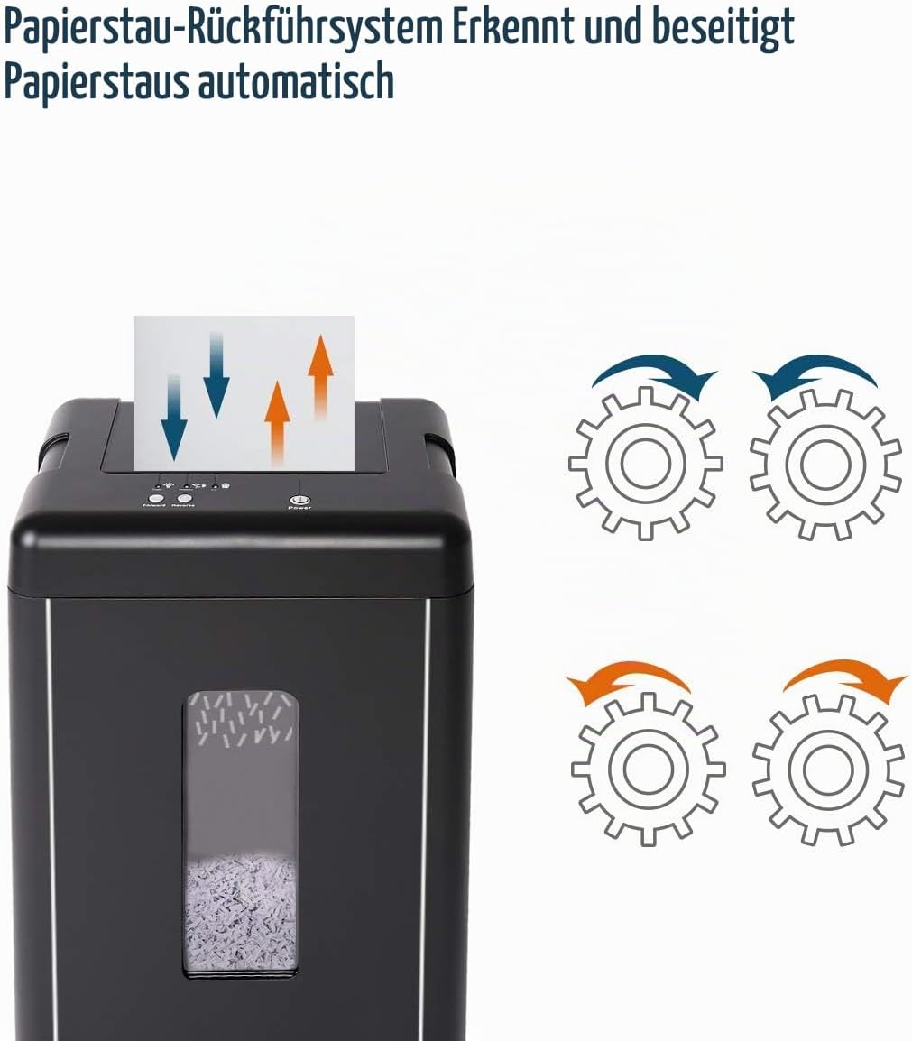 WOLVERINE 15-Blatt-P5-Hochsicherheits-Aktenvernichter mit Super-Mikroschnitt für schweres Papier, CD