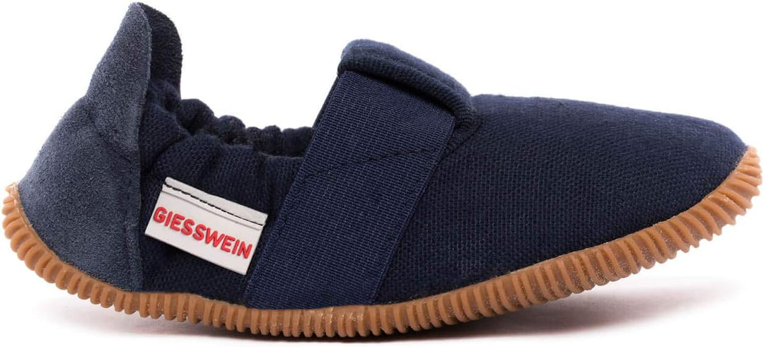 Giesswein Kinder Hausschuhe Söll Slim-Fit - Baumwoll Slippers für Mädchen & Jungen, rutschfeste Kind