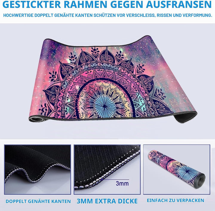 Gaming Mauspad XL,800 x 400 mm,Spritzwassergeschütztes Premium-Gaming-Mauspad,Verbessert Präzision u
