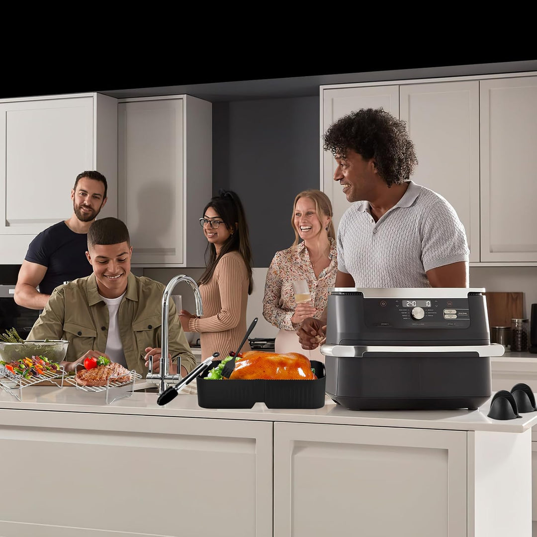 18 Stück Heissluftfritteuse Zubehör | Airfryer Zubehör für Ninja Foodi Flexdrawer 10,4 L Heissluftfr