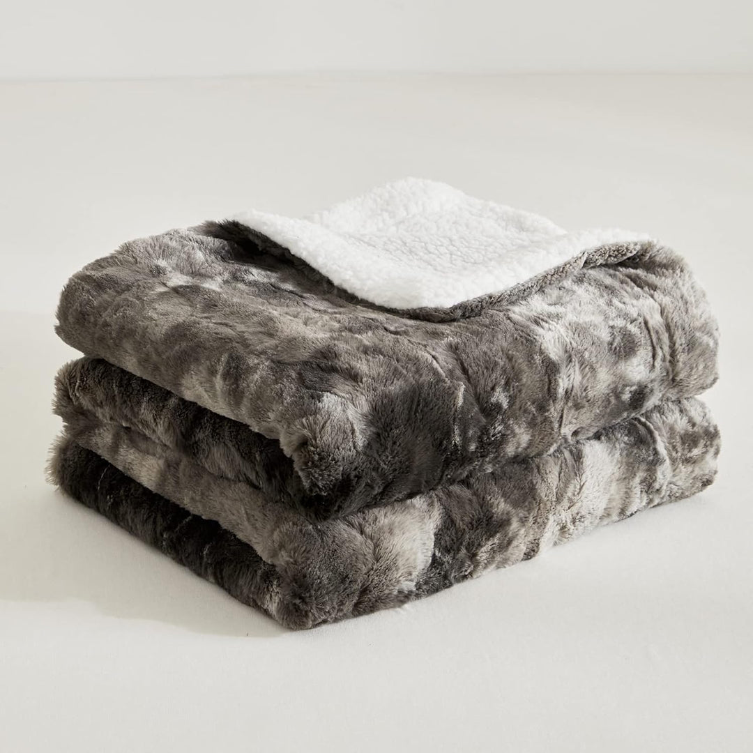 Wajade Kunstfelldecke – Sherpa Schafdecke – Comfort Luxuriöse Flauschige Kuscheldecke – weiche Decke
