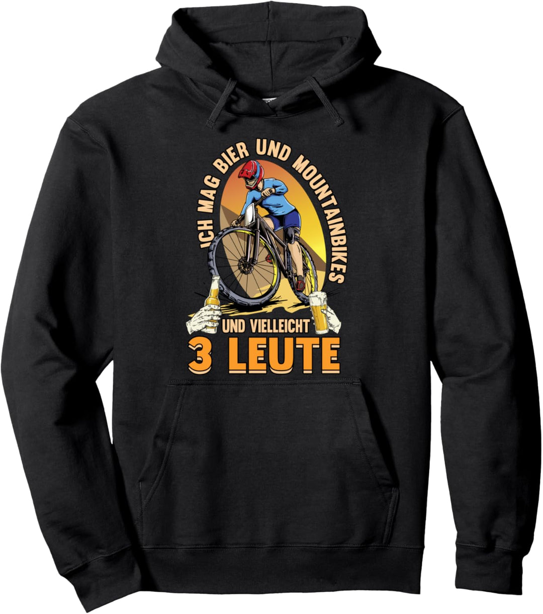 Fahrrad Mountainbike Bier Bierkrug Lustig Spruch Geschenk Pullover Hoodie