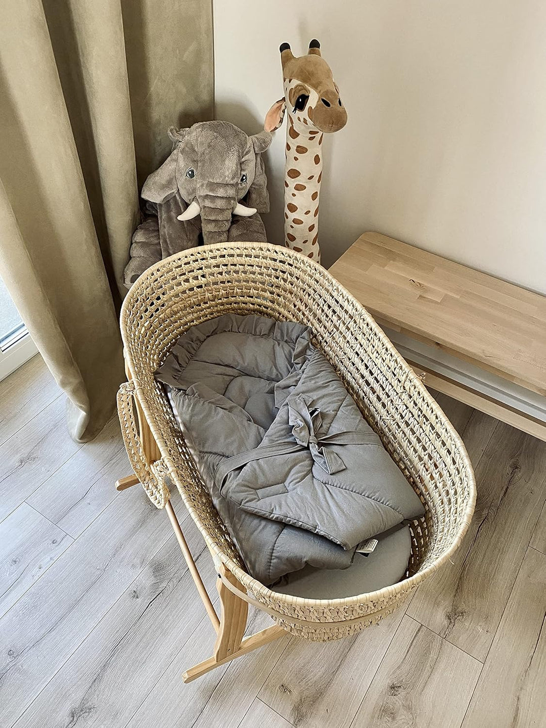 PIMKO Babyhörnchen mit rüschen Einschlagdecke Schlafsack Wickeltuch für Neugeborene und Kleinkinder